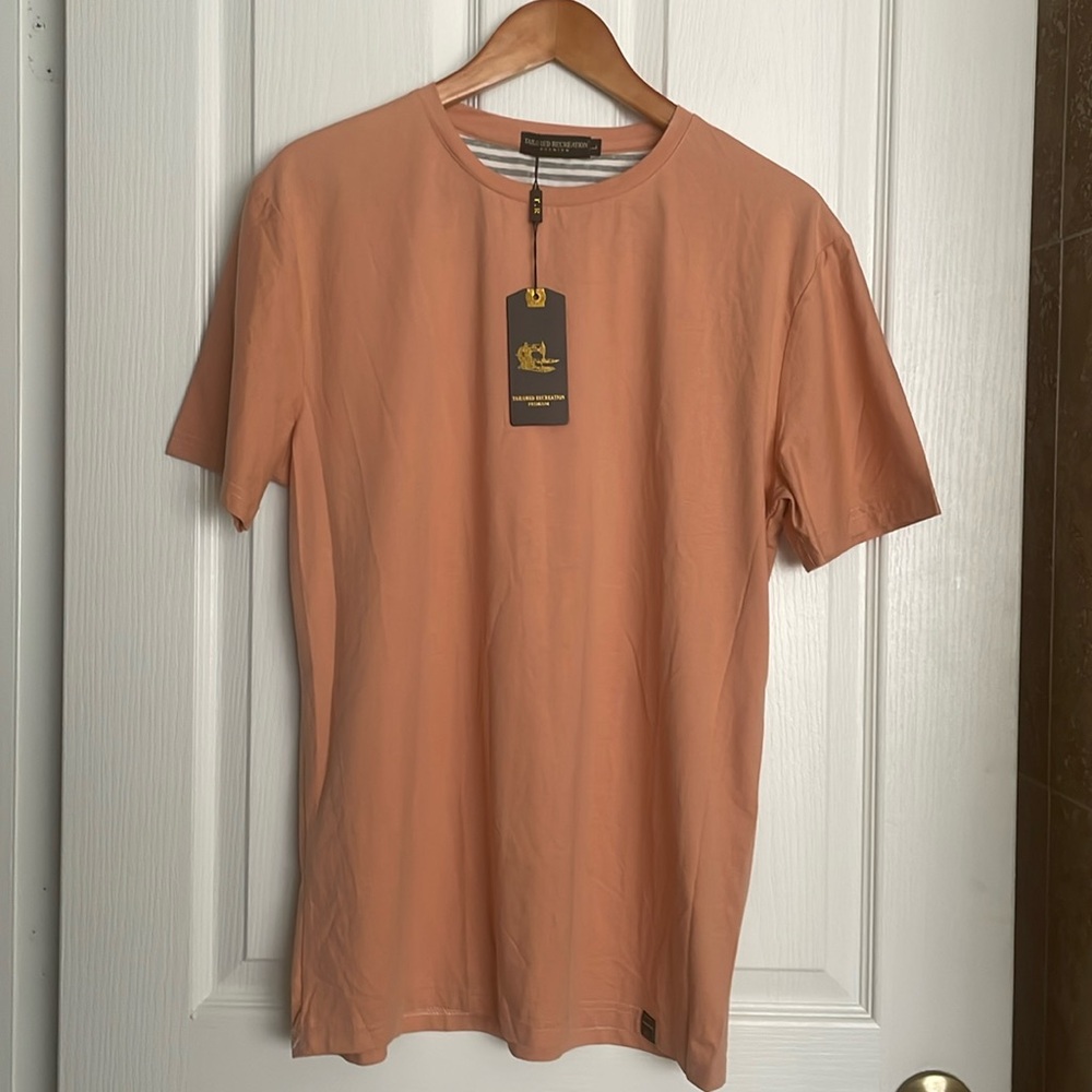 NWT - Tailored Recreation Premium Peach color Tee Shirt